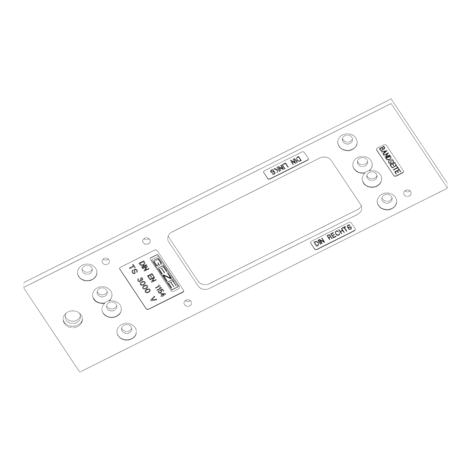Geze Montageplatte für TS 3000 V Obentürschließer