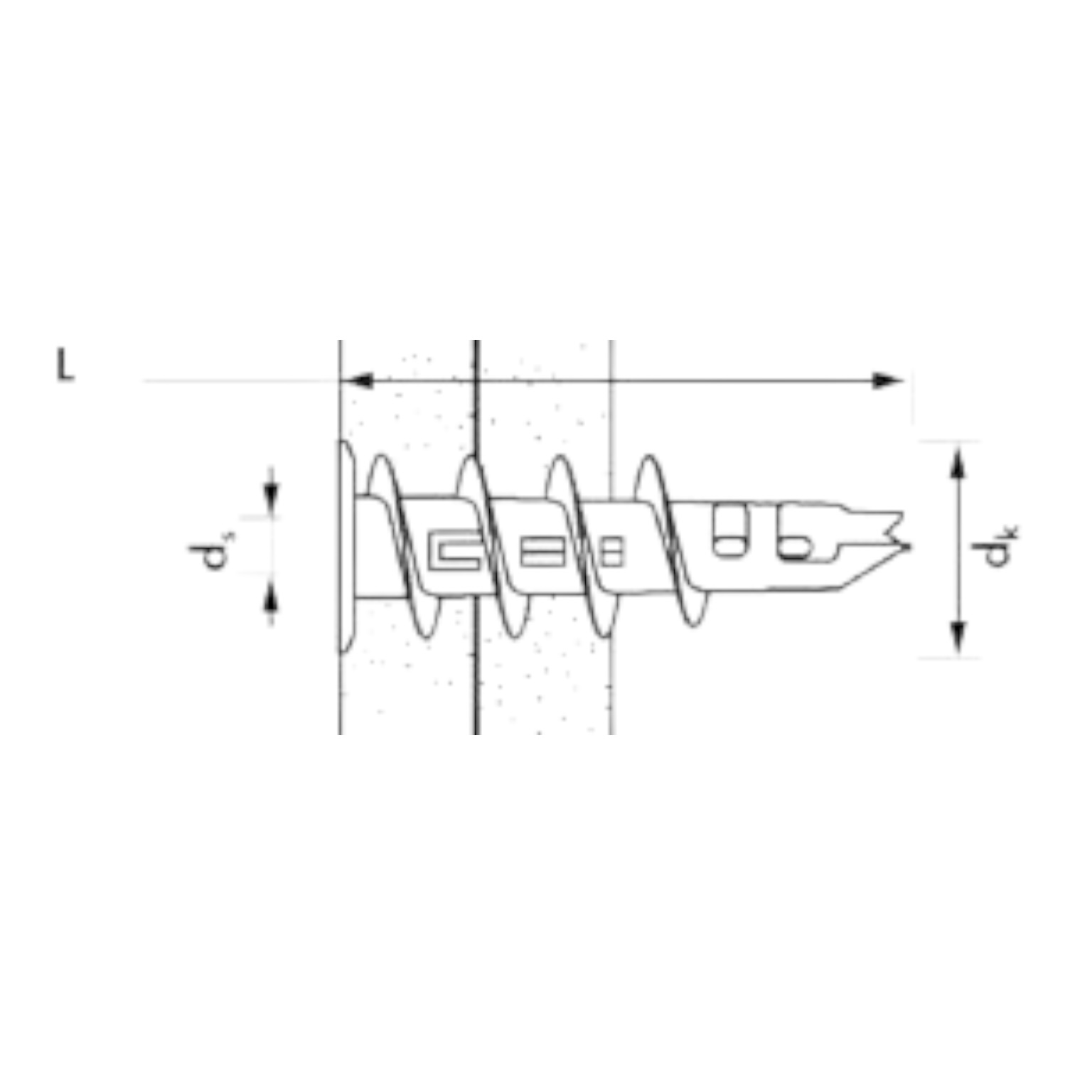 Jet-Plug/Gipskartondübel/Einschraubdübel - Metall 39mm