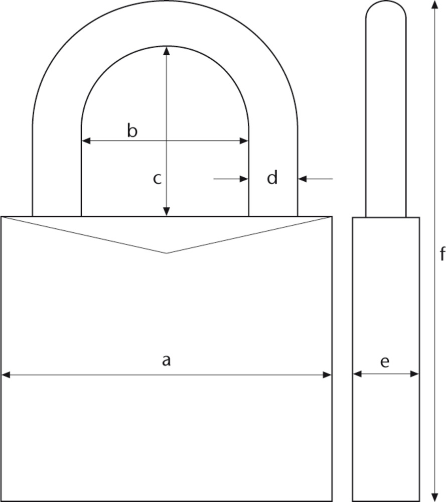 Vorhängeschloß TITALIUM 86TI/45 ohne Zylinder