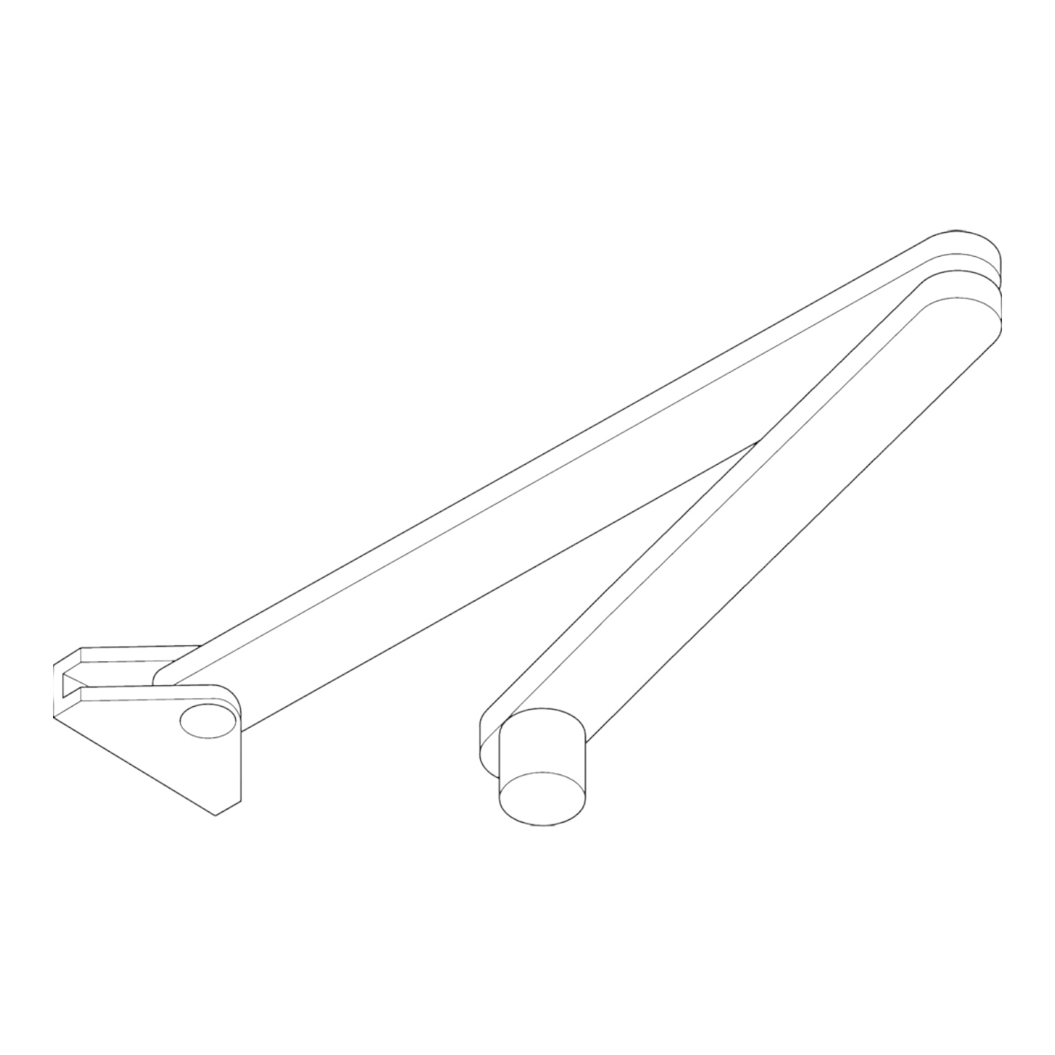 Geze Gestänge / Normalgestänge / Standardgestänge für Obentürschließer TS 2000V+NV/TS4000