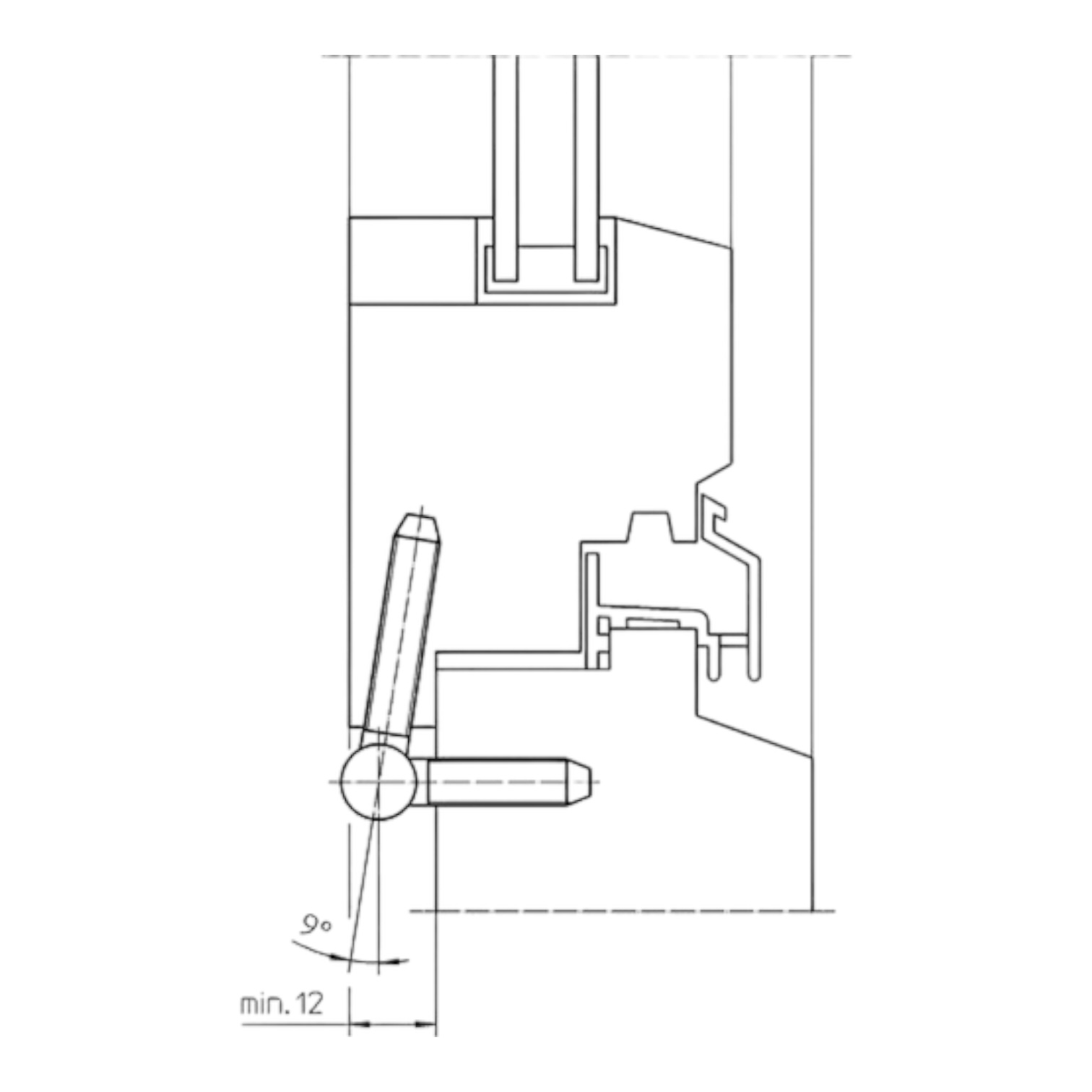 Einbohrband 3-teilig BAKA C1-13 für Holzfenster