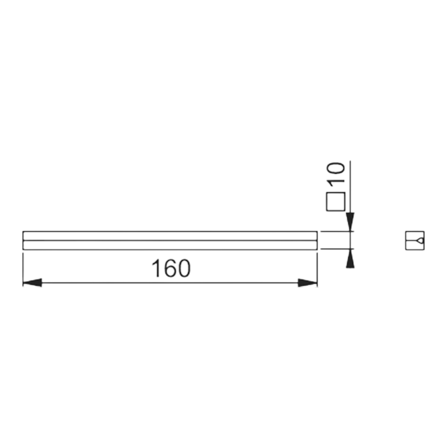 HOPPE Profilstift / Drückerstift 10mm für beidseitig Türdrücker