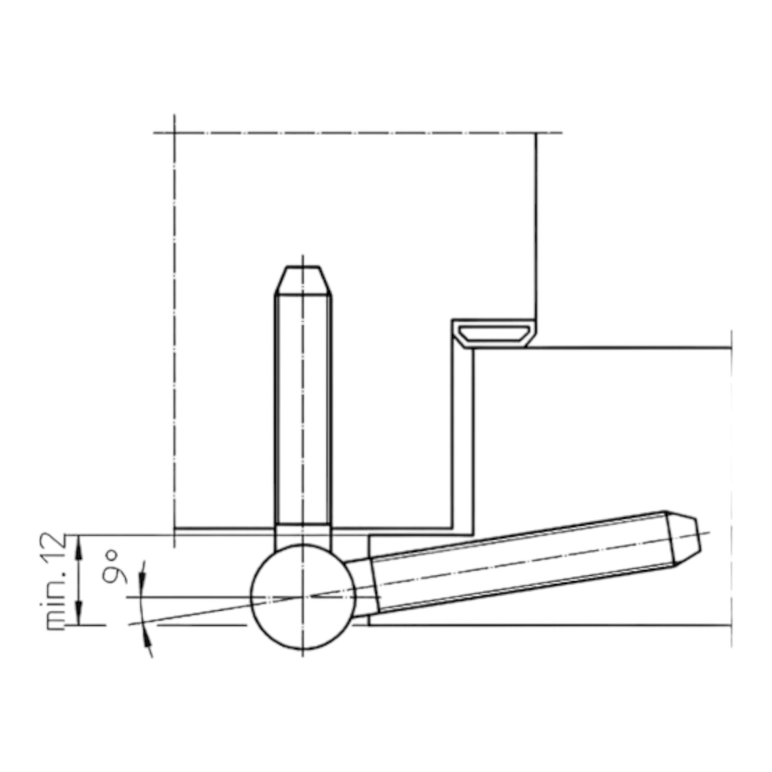 Einbohrband 3-teilig BAKA C1-15 für Holztüren