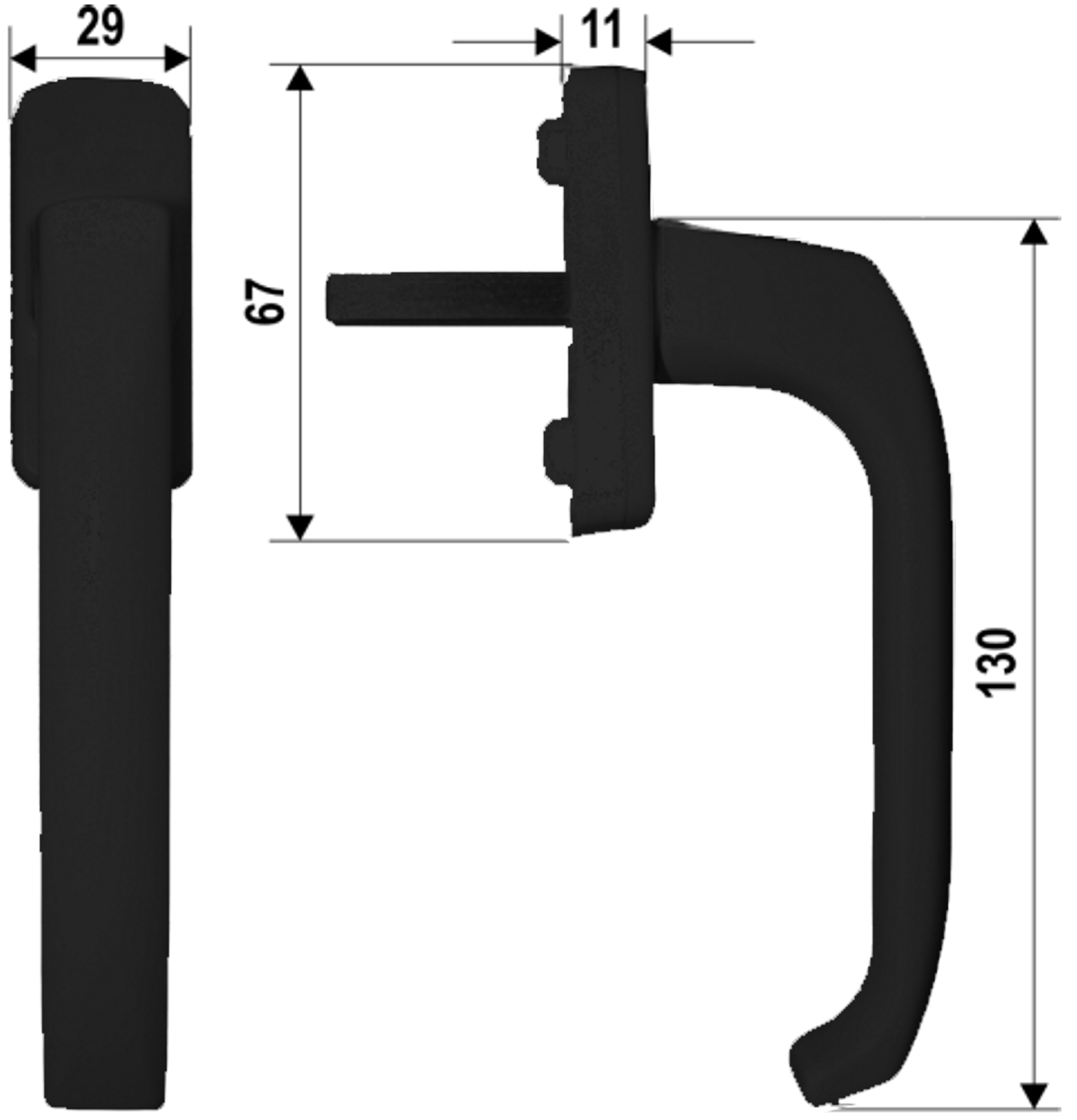 Fenstergriffolive Standart Dolly I